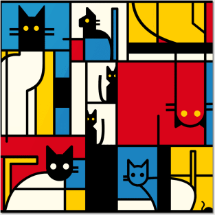 The Mondrian Cats by Tobe Fonseca Posters and Art
